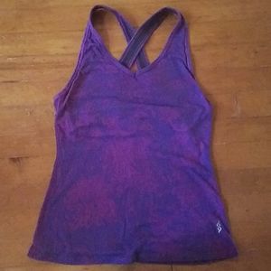 Activewear Tank W/Built in Bra. Side Small.